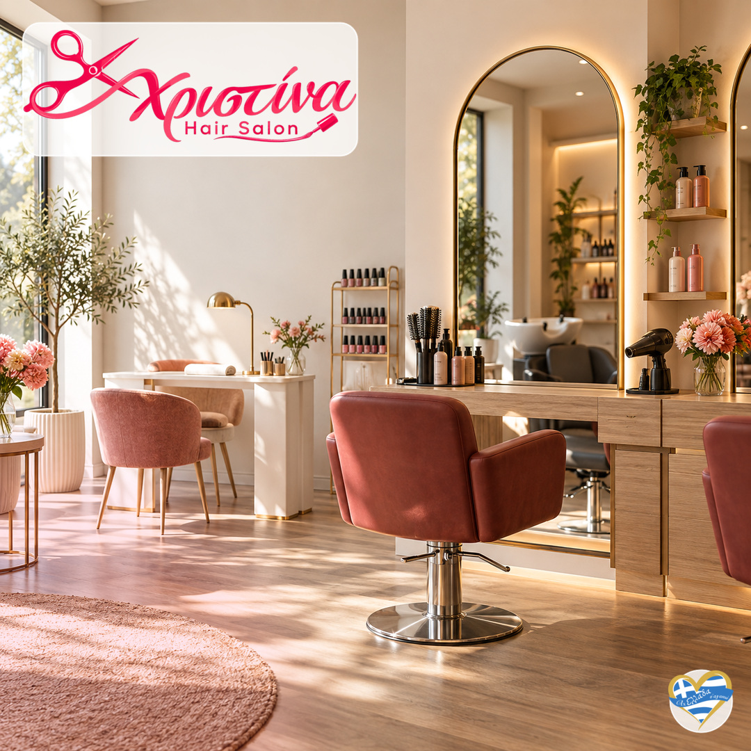 Ο χώρος του Xristina Hair Salon στη Λευκάδα